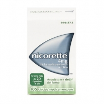 NICORETTE 4MG, 105 CHICLES...